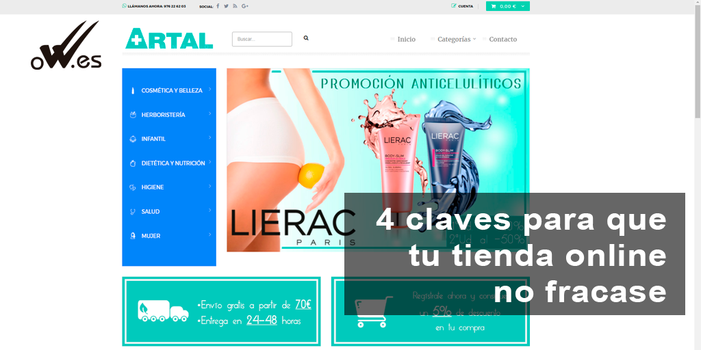 ficha de producto de una tienda online