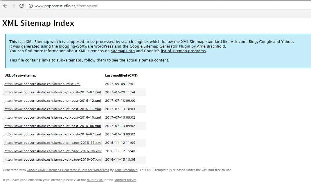 comprobar sitemap analisis seo