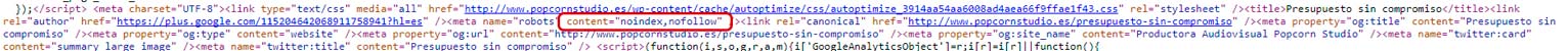 etiquetas no follow no index